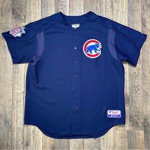 Vintage Authentic Collection Majestic Chicago Cubs Baseball Jersey Sz XL Patch